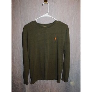 Men's long sleeve Polo tshirt -Size S  Dark Green